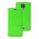 Mocca étui folio fluo vert avec support pour Wiko Darknight