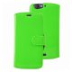 Mocca étui folio fluo vert avec support pour Wiko Darkfull