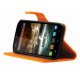 Mocca étui folio fluo orange avec support pour Wiko Darkfull