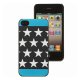 Mocca coque étoiles phosphorescente bleue pour iPhone 4 / 4S