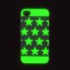 Mocca coque étoiles phosphorescente bleue pour iPhone 4 / 4S