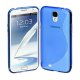 Coque silicone S line bi-matiere bleue pour Samsung Galaxy S4 i9500