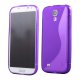 Coque silicone S line bi-matiere violette pour Samsung Galaxy S4 i9500