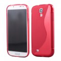 Coque silicone S line bi-matiere rouge pour Samsung Galaxy S4 i9500