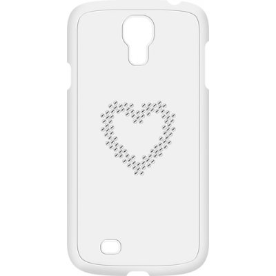 Coque Swarovski blanche motif coeur en strass pour Samsung Galaxy S4 I9500