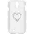 Coque avec cristaux Swarovski blanche motif coeur en strass pour Samsung Galaxy S4 I9500