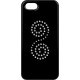 Coque noire Swarovski Elements motif rosace pour iPhone 4/4S