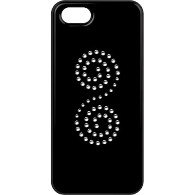 Coque noire Swarovski Elements motif rosace pour iPhone 4/4S