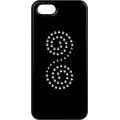 Coque noire avec cristaux Swarovski motif rosace pour iPhone 4/4S