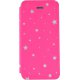 Etui folio rose avec étoiles pour iPhone 5/5S