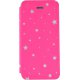 Etui folio rose avec étoiles pour iPhone 5/5S