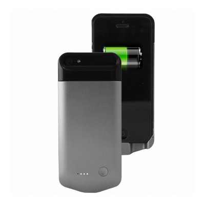 Coque batterie 2200 mAh argentée sous licence MFI agrée Apple pour iPhone 5 / 5S