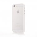 Coque bumper blanc et vitre arrière transparente pour iPhone 5 / 5S