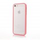 Coque bumper rose et vitre arrière transparente pour iPhone 5 / 5S