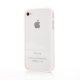 Coque bumper blanc et vitre arrière transparente pour iPhone 4 / 4S