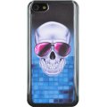 Coque made in France Tête de mort grise pour iPhone 5C