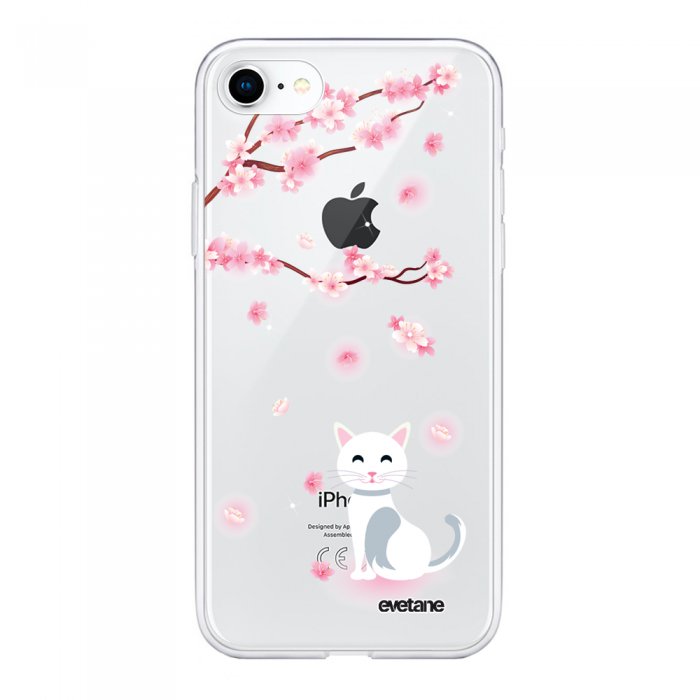 Coque Iphone 7 8 Iphone Se Souple Transparente Chat Et Fleurs Motif Ecriture Tendance Evetane Coquediscount Coque Iphone 7 8 Iphone Se Souple Transparente Chat Et Fleurs Motif Ecriture Tendance Evetane Coquediscount