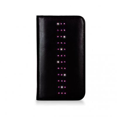 BLING MY THING ETUI FLIP FOLIO MYSTIQUE STRIPE NOIR/FUCHSIA GALAXY S4