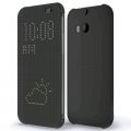 Etui à rabat HTC Dot View gris pour HTC One M8