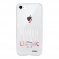 Coque iPhone 7/8/ iPhone SE 2020/ 2022 silicone transparente Maman licorne ultra resistant Protection housse Motif Ecriture Tendance Evetane
