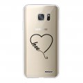 Coque Samsung Galaxy S7 silicone transparente Coeur love ultra resistant Protection housse Motif Ecriture Tendance Evetane
