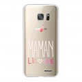 Coque Samsung Galaxy S7 silicone transparente Maman licorne ultra resistant Protection housse Motif Ecriture Tendance Evetane