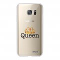Coque Samsung Galaxy S7 silicone transparente Queen ultra resistant Protection housse Motif Ecriture Tendance Evetane