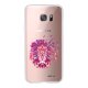 Coque Samsung Galaxy S7 Edge silicone transparente Lion géométrique rose ultra resistant Protection housse Motif Ecriture Tendance Evetane