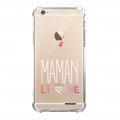 Coque iPhone 6/6S anti-choc souple angles renforcés transparente Maman licorne Evetane