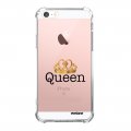 Coque iPhone 5/5S/SE anti-choc souple angles renforcés transparente Queen Evetane
