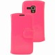 Mocca étui folio vernis rose fluo pour Samsung Galaxy Trend S7560 / S Duos S7562