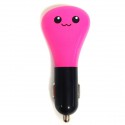 Adaptateur allume cigare USB Mignon rose