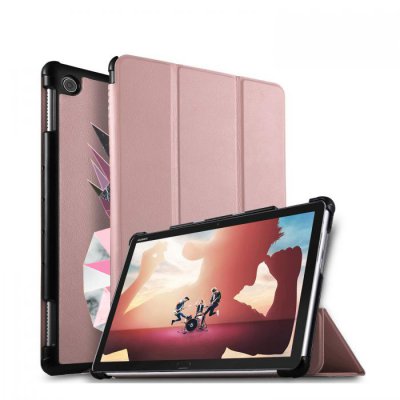 Etui Huawei MediaPad T5 10.1 pouces Ananas geometrique marbre Ecriture Motif Tendance