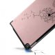 Etui Huawei MediaPad M5 10.8 pouces effet cuir grainé rose gold Pissenlit Ecriture Motif Tendance