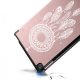 Etui Huawei MediaPad M5 10.8 pouces effet cuir grainé rose gold Attrape reve blanc Ecriture Motif Tendance