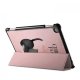 Etui Huawei MediaPad M5 10.8 pouces effet cuir grainé rose gold Chuis pas du matin Ecriture Motif Tendance