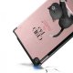 Etui Huawei MediaPad M5 10.8 pouces effet cuir grainé rose gold Chuis pas du matin Ecriture Motif Tendance