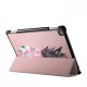 Etui Huawei MediaPad M5 10.8 pouces effet cuir grainé rose gold Ananas geometrique marbre Ecriture Motif Tendance