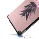 Etui Huawei MediaPad M5 10.8 pouces effet cuir grainé rose gold Ananas geometrique marbre Ecriture Motif Tendance
