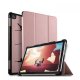 Etui Huawei MediaPad M5 10.8 pouces effet cuir grainé rose gold Chat Lignes Ecriture Motif Tendance