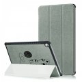 Etui Huawei MediaPad M5 10.8 pouces effet cuir grainé gris Chat et Laine Ecriture Motif Tendance