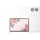 Enceinte bluetooth noire Fleurs roses Evetane