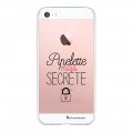 Coque iPhone 5/5S/SE silicone transparente Pipelette mais secrète ultra resistant Protection housse Motif Ecriture Tendance La Coque Francaise