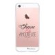 Coque iPhone 5/5S/SE silicone transparente Chieuse et Amoureuse ultra resistant Protection housse Motif Ecriture Tendance La Coque Francaise