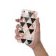 Coque iPhone 5/5S/SE silicone transparente Triangles marbre ultra resistant Protection housse Motif Ecriture Tendance La Coque Francaise
