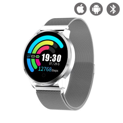 Montre IP67 connectée Bluetooth multifonctions Argent