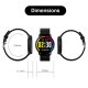 Montre connectée Bluetooth multifonctions IP67 Noir