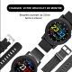 Montre connectée Bluetooth IP67 Noir