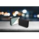 Enceinte bluetooth noire avec verre trempé Trio bois vert Evetane