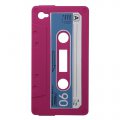 Coque Vintage Cassette audio Silicone Rose iPhone 4 et 4S